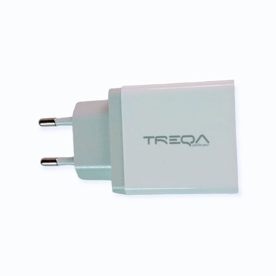 Treqa Ladegerät ohne Kabel mit USB-A Anschluss Weißs (CS-203)