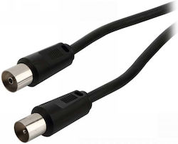 Eucom Antennenkabel Coax-Stecker - Coax-Buchse Schwarz 3m