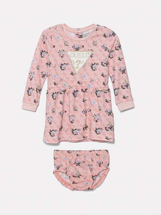 Children's Dress Long Sleeve Salmon
