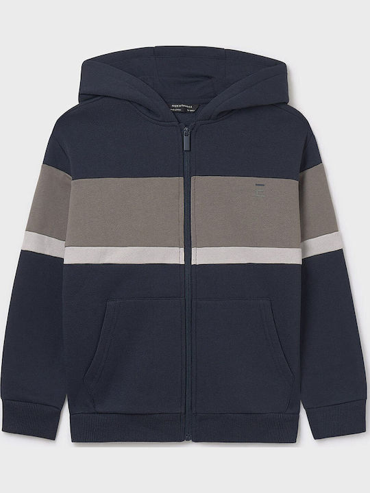 Kids Sweatshirt Cardigan Cotton with Hood BLACK