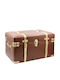Keskor Wooden Decorative Trunk Brown 58x35x35cm