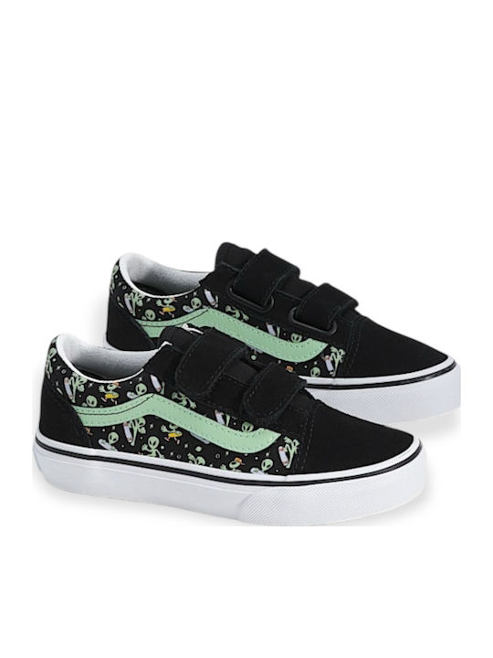Vans Old Skool V Παιδικά Sneakers με Σκρατς Μαύρα