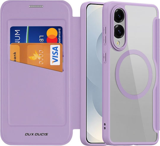 Dux Ducis Skin X Pro Brieftasche Silikon Lila Galaxy S25 Edge