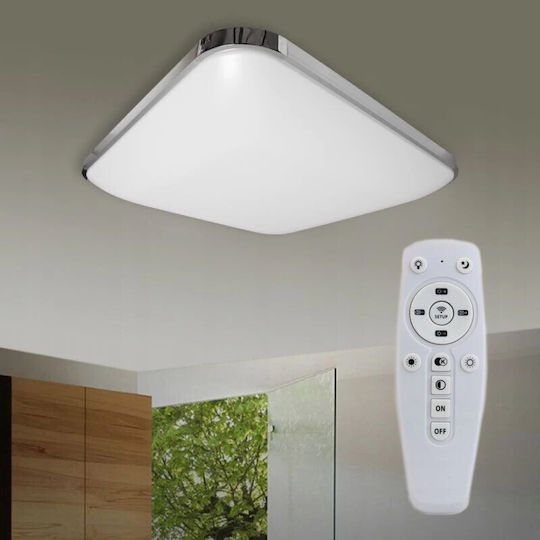 Masterled Ceiling Mount Light 45cm Gray with Integrated LED and Remote Control