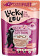 Lucky Lou Extrafood Wet Food for Cats in Pouches with Tuna, Meat, Fish, Salmon, Shrimps and Chicken Grain-Free 70gr
