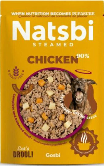 Natsbi Wet Food for Puppies Diet with Chicken, Vegetables, Carrot, Potatoes and Salmon 500gr