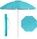 Costway Folding Beach Umbrella Aluminum Diameter 1.8m with UV Protection and Air Vent Beige