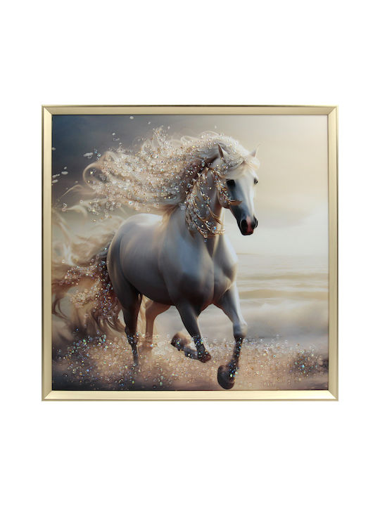 Wall Painting 60x60 with Embossed Strass Frame ...