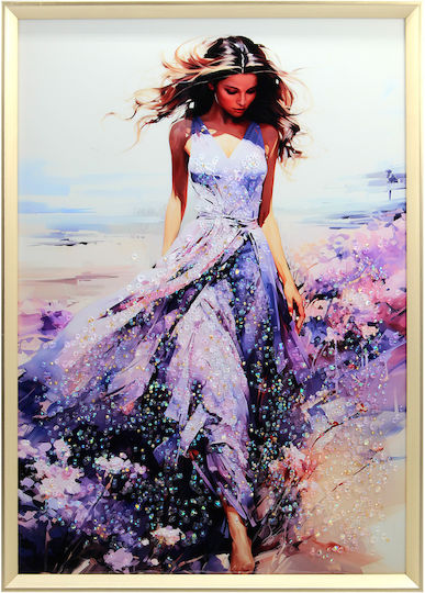 Panou De Perete 50x70 Cu Ramă Reliefe Strass Keskor 25070-40