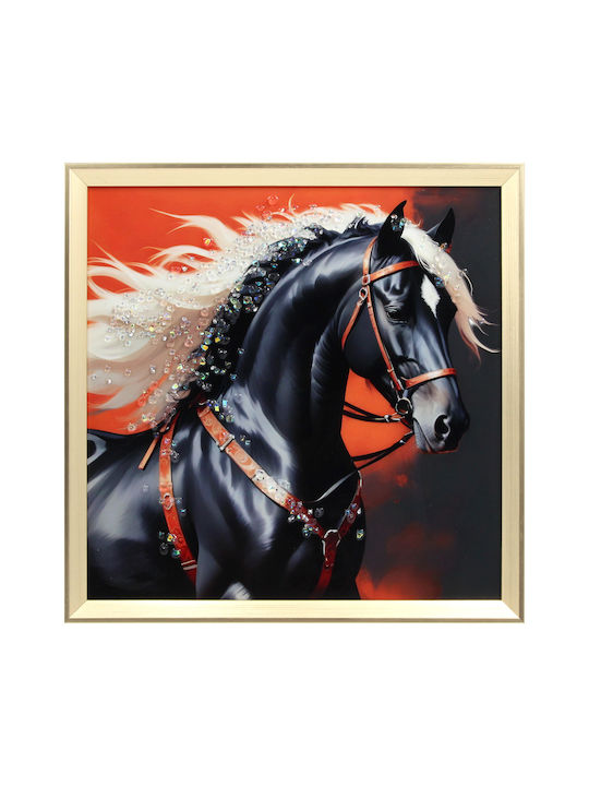 Wall Painting 40x40 with Embossed Strass Frame ...