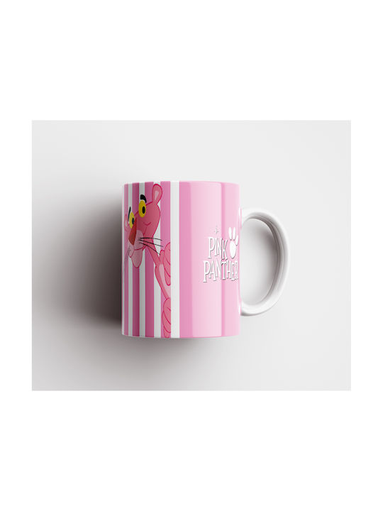 Weiße Keramik Tasse 330ml Pink Panther Dp4589