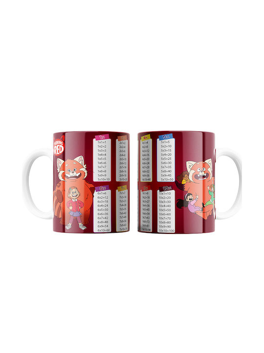 Weiße Keramik Tasse 330ml Vorschule Turning Red...