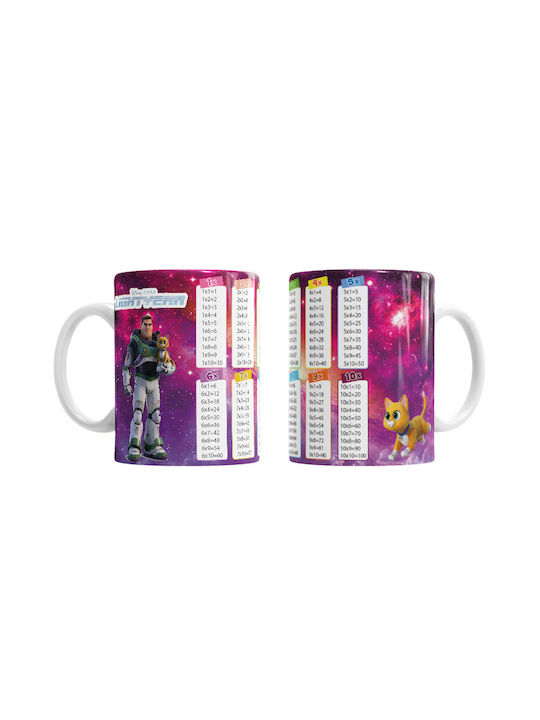 Weiße Keramiktasse 330ml Vorschule Light Year D...