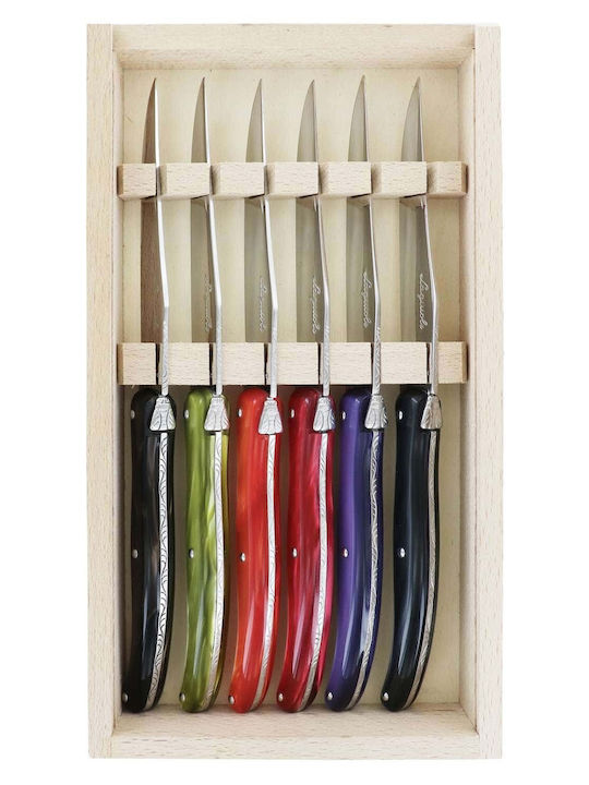 Andre Verdier Automne Laguiole Deluxe Set Cuțite Cu Bază Din Oțel Inoxidabil 12cm 6 Bucăți