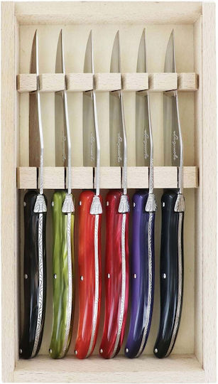 Andre Verdier Automne Laguiole Deluxe Комплект Ножове с Основа от Неръждаема Стомана 12см 6 Бройки