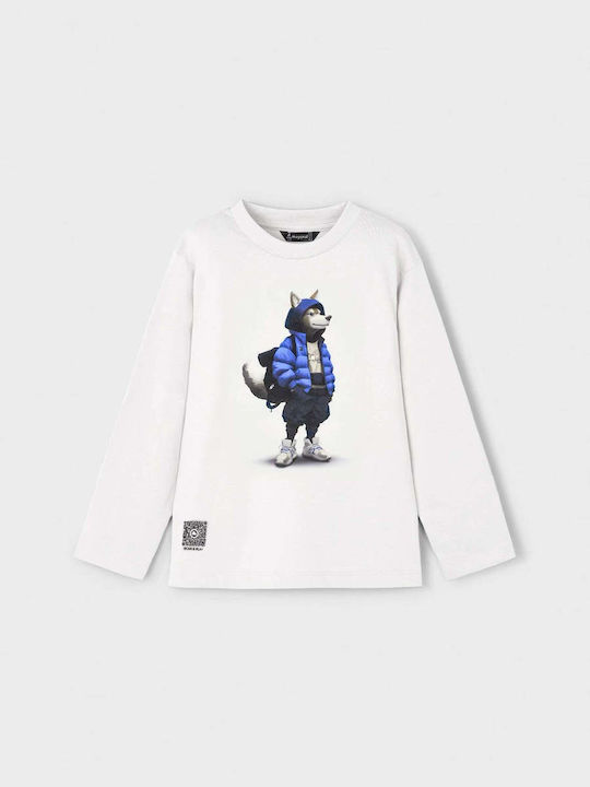 Mayoral Kids Long-Sleeved White Blouse