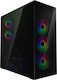 Arctic Xtender VG Gaming Midi Tower Κουτί Υπολογιστή με Πλαϊνό Παράθυρο Μαύρο