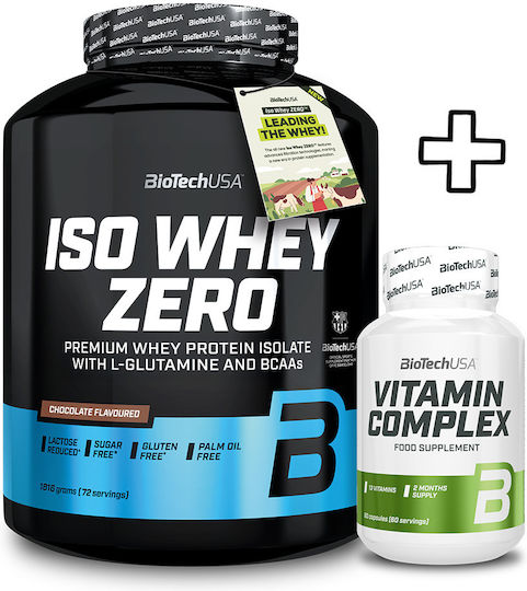 Biotech Usa Iso Whey Zero 1816g Бял Шоколад и Biotech Usa Vitamin Complex 60 Капсули Персонализиран Комплект