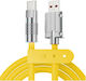 BYZ USB 2.0 Cable USB-C male - USB-A 60W Κίτρινο 1.2m