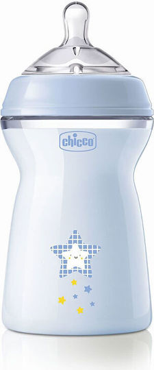 Chicco Biberoane Bebelusi Din Plastic Anti-Colici Cu Tetina Din Silicon Pentru 0+ Luni Albastru 330ml