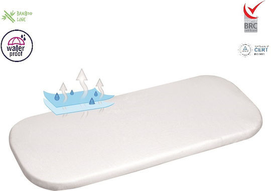 Matex Бебешки Чаршаф За Количка Памук с Ластик Бял 35x75бр