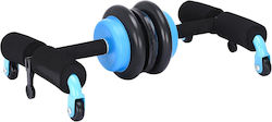 Powrx Roată Abdominală Multifuncțională Dublă Pentru Flotări Din Oțel Inoxidabil Albastru Powrx Roată Abdominală Multifuncțională Dublă Pentru Flotări Din Oțel Inoxidabil Albastru