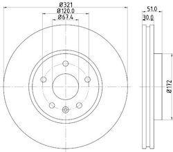 Bremsscheibe Stück Für Opel Insignia 321mm 17" Bremsscheibe Stück Für Opel Insignia 321mm 17"