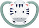 Nuk Space Orthodontic Pacifier Silicone with Case Green with Zebra for 6-18 months