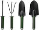 Satz 4 Kleine Gartenwerkzeuge Metall Rutschfester Griff Leicht Zu Verstauen Schwarz