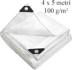 Round Reinforced Waterproof Tarpaulin 100gr/m² with Diameter 4m. Light Type Transparent