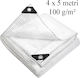 Rotund Reinforced Impermeabil Prelată 100gr/m² cu Diametru 4m. Tip de lumină Transparent