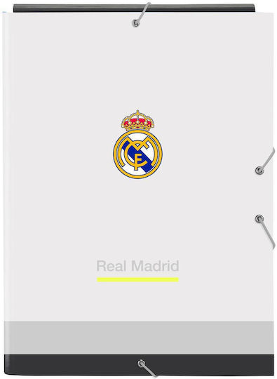 Φάκελος Δακτυλίου Real Madrid C.f Λευκό A4 26 X 33.5 X 2.5 Cm