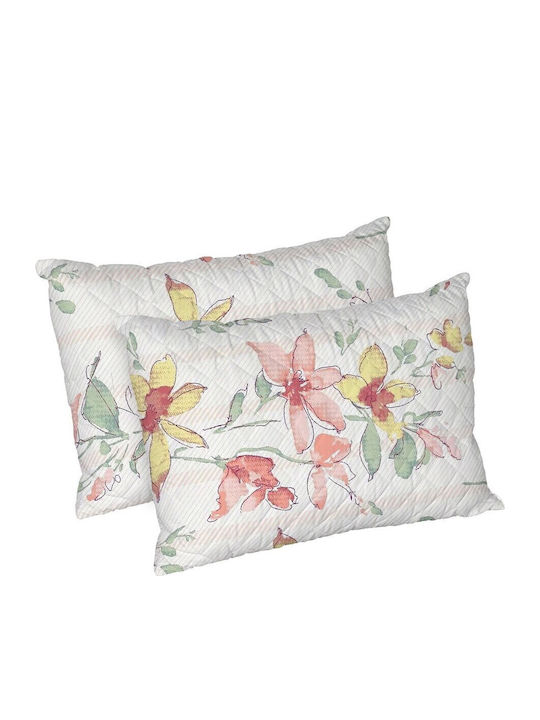 Alcam Flore Μαξιλάρι Ύπνου Microfiber 50x70cm 2τμχ