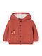 Kids Cardigan Knitted with Hood Orange