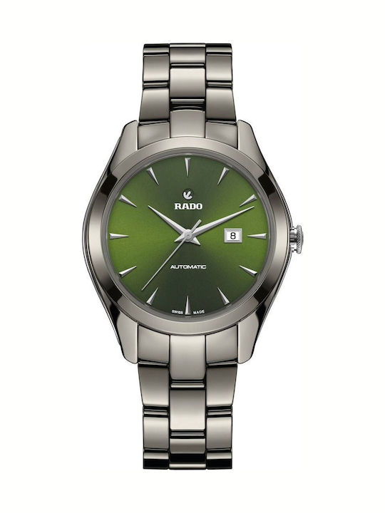 Rado Γυναικείο Ρολόι 36mm Αυτόματο με Πράσινο Μεταλλικό Μπρασελέ