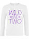 Kids Long-sleeved White Blouse WIld and TWO