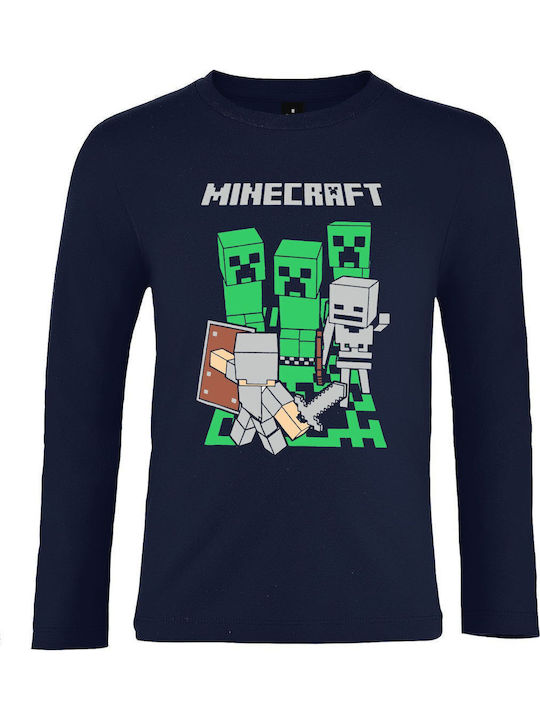 kirikoko Детска блуза French Navy Minecraft Battle