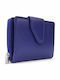 Small Leather Women's Wallet Classic Blue
