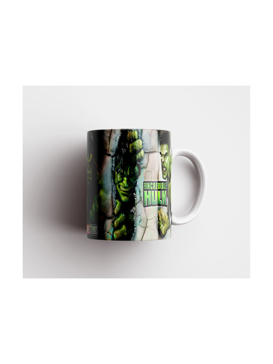Weiße Keramik Tasse 330ml Hulk Dp4631