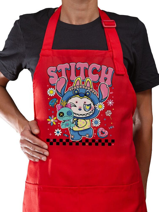 Labubu Stitch Küchen Schürze Lange Kochschürze ...