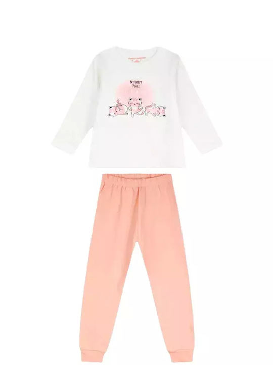 Energiers Kids' Pajamas Winter Cotton Salmon