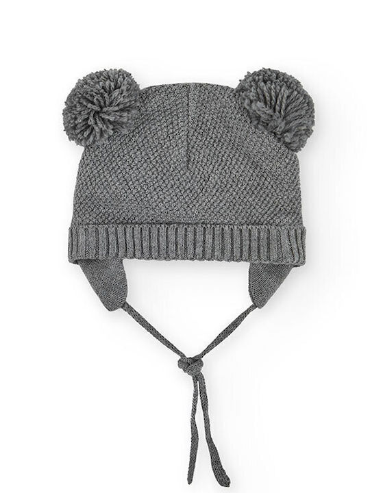 Kids Beanie Knitted Gray