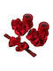 Set Official Impressive Socks Wonderful Satin Bows Matching Burgundy Ribbon