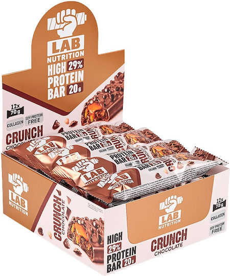 Lab Nutrition HIgh Protein Bar Μπάρες με 29% Πρωτεΐνη & Γεύση Σοκολάτα 12x70gr
