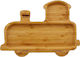 Queen Mother Feeding Set Train made of Bamboo with Non-Slip Base Orange 3pcs