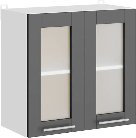 Ντουλάπι Κρεμαστό Γκρι 60x30x58εκ.