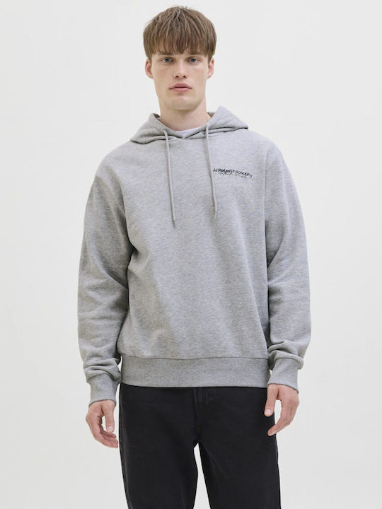 Φούτερ με Κουκούλα Light Grey Melange