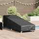 vidaXL Waterproof Chaise Lounge Cover Black 203...