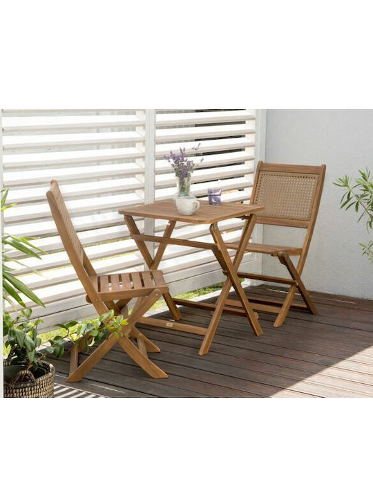 Berwyn 2621 Garden & Outdoor Furniture Set for Small Spaces 2 Pieces Light Wood Colour