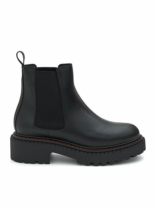 Leather Women's Chelsea Boots Black